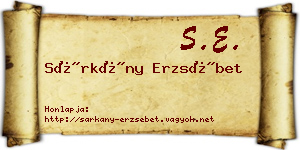Sárkány Erzsébet névjegykártya