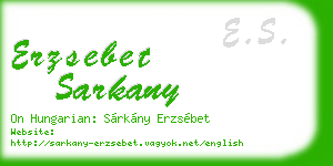 erzsebet sarkany business card