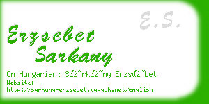 erzsebet sarkany business card